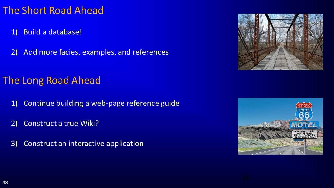 Slide screenshot future of databases and applications