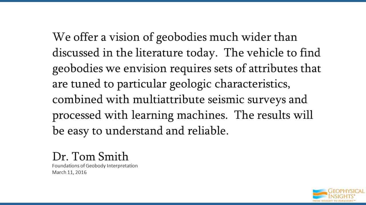 Slide screenshot of Tom Smith quote