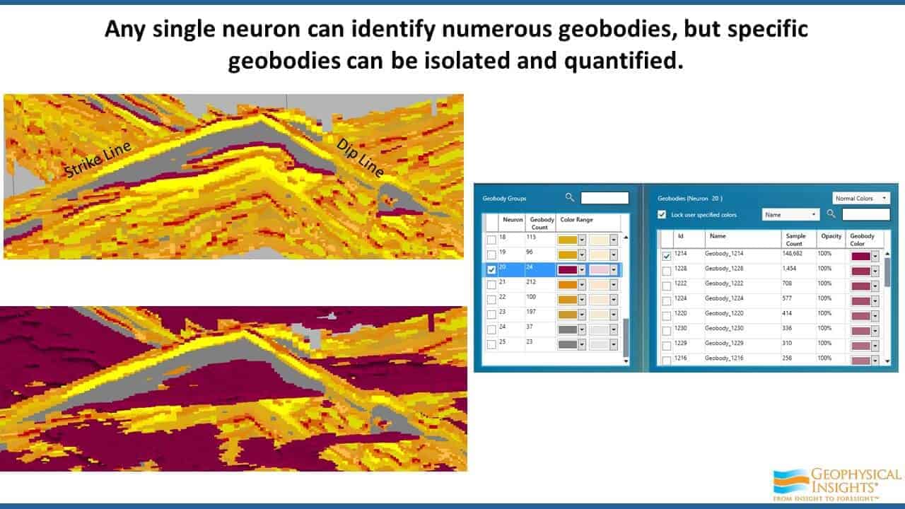 Slide screenshot with paradise software screenshot and geobodies
