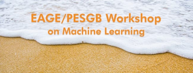 Image with text for EAGE/PESGB workshop on machine learning