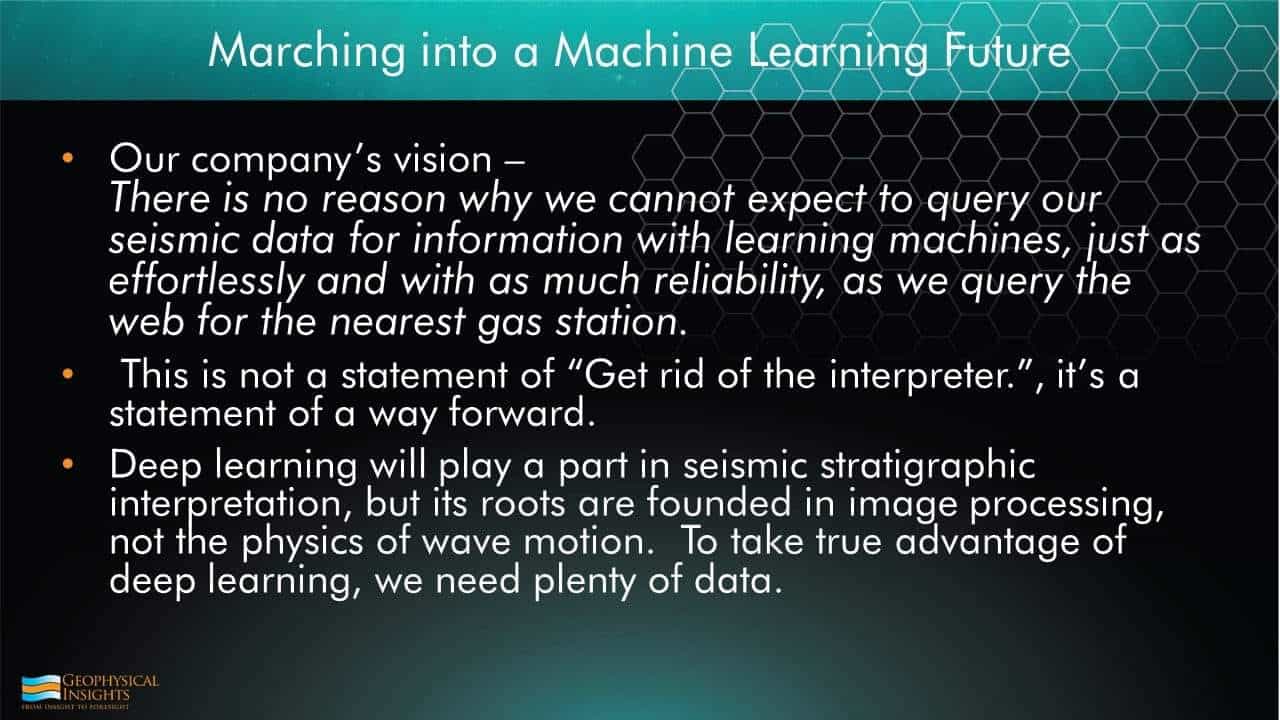 Slide detailing Machine Learning Future