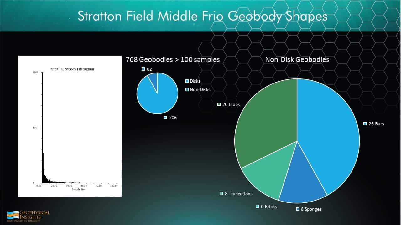 Pie chart and histogram geobodies
