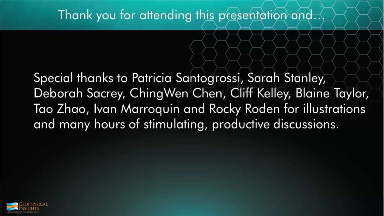 Slide image with special thanks names
