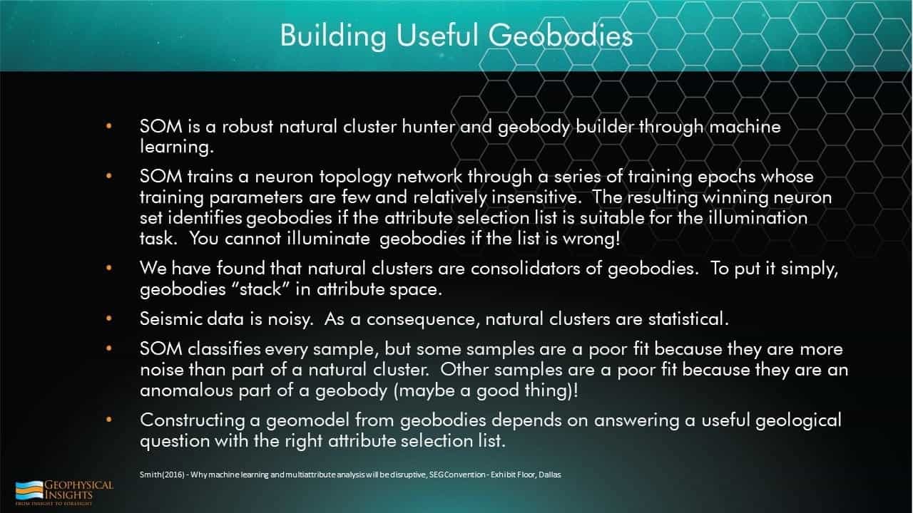 SOM classification and useful geobodies