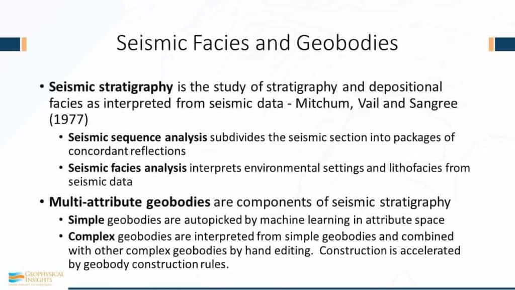 Seismic Facies and Geobodies slide