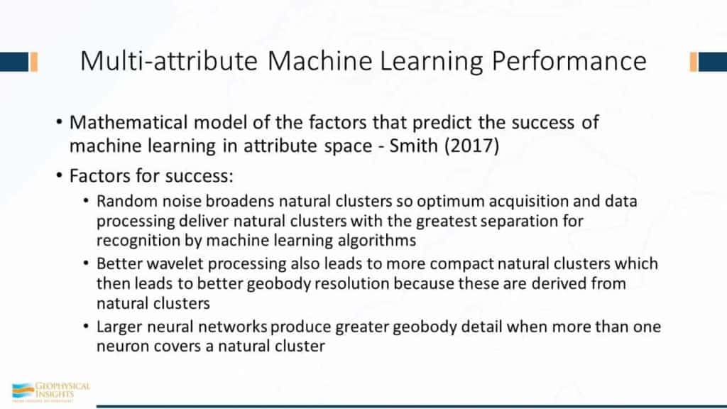 Multi-attribute machine learning performance slide