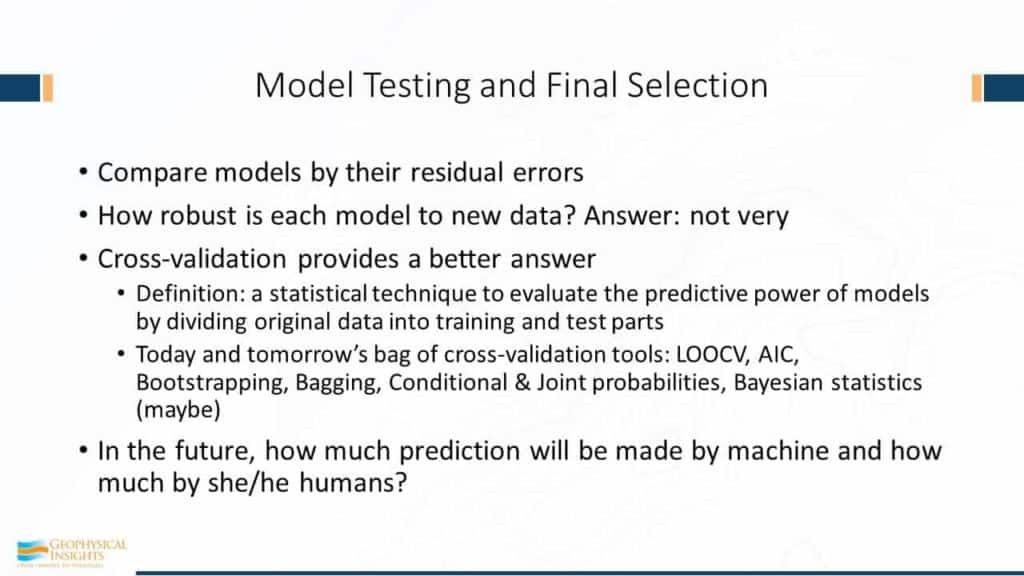 Model Testing and Final Selection