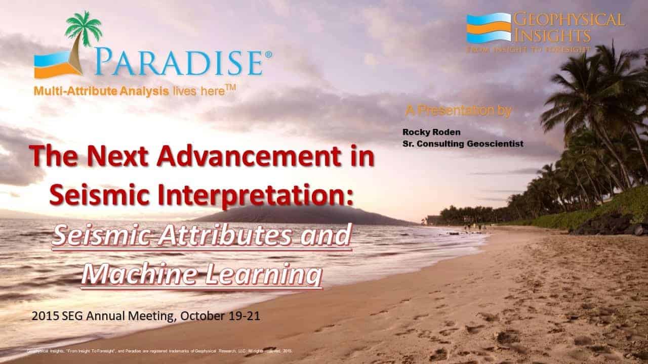 Title slide on the next advancement in seismic interpretation