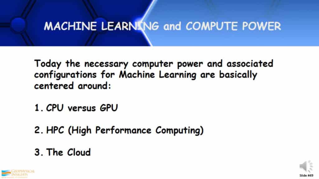 Machine learning and compute power