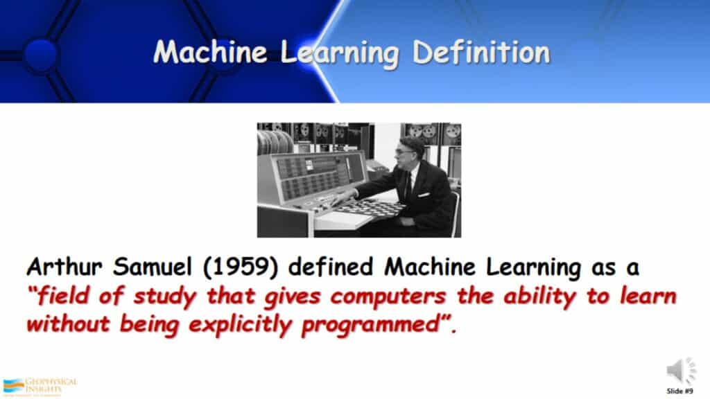 Machine learning definition