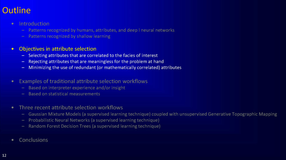 Objectives in attribute selection