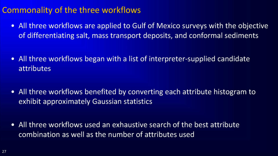 Commonality of the three workflows