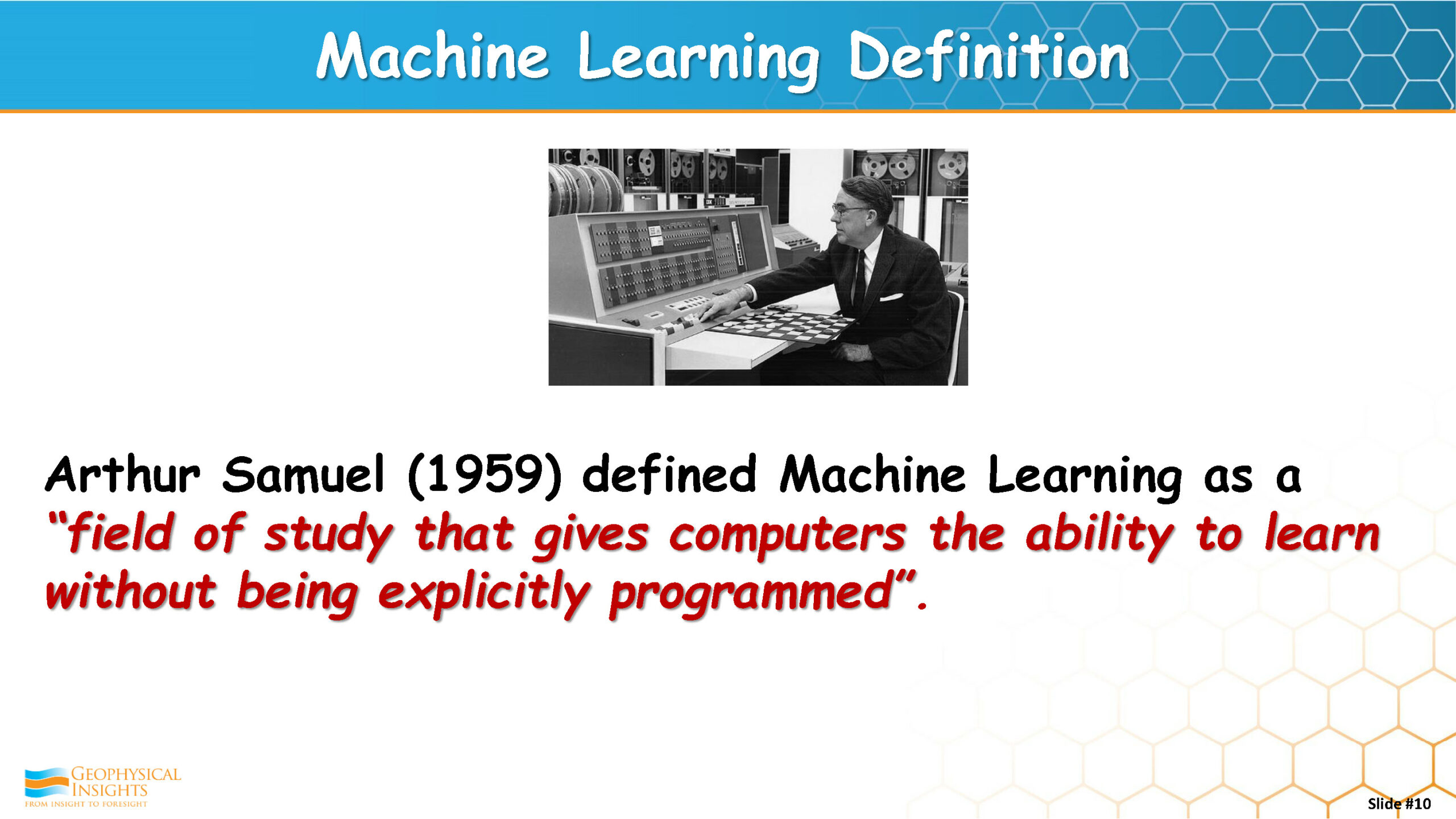 Machine Learning Definition