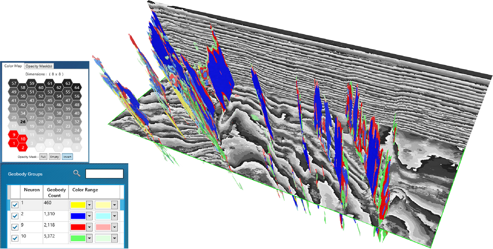 Faults and Colormap